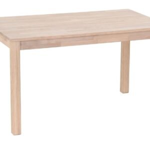 Scandic tammi ruokapöytä 130x80 cm valkolakattu tammi
