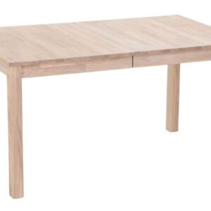 Scandic tammi ruokapöytä jatkettava 140+40x90 cm valkolakattu tammi