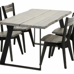 Triangel-Lana 4-hengen ruokailuryhmä, harmaa/musta