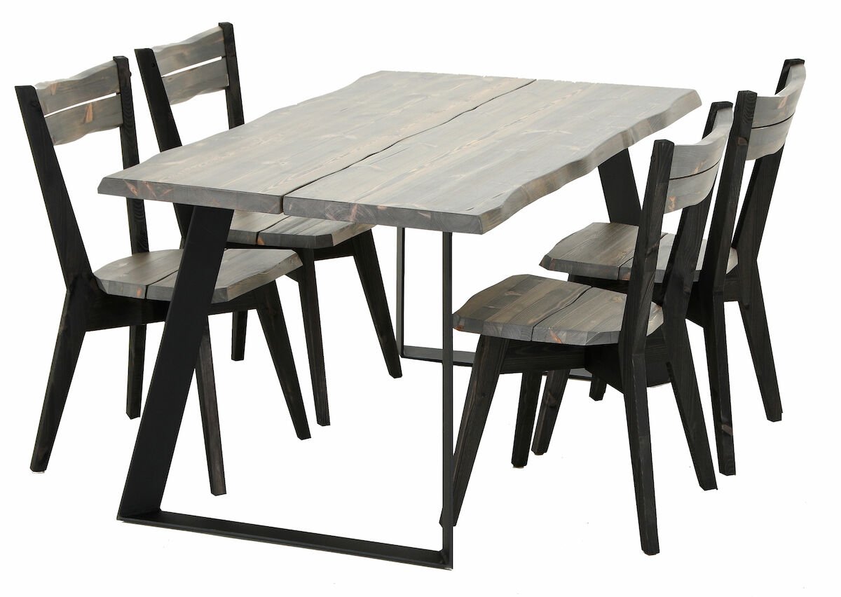 triangel-lana-4-hengen-ruokailuryhma-harmaa-musta
