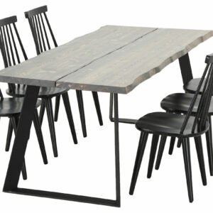 Triangel-Lotta 6-hengen ruokailuryhmä, musta savunharmaa