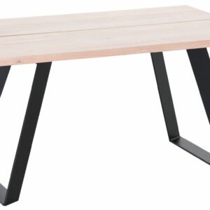 Triangel tammi lankkupöytä 140x90 cm valkolakattu tammi/musta