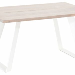 Triangel tammi lankkupöytä 140x90 cm valkolakattu tammi/valkoinen