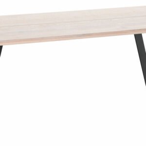 Triangel tammi lankkupöytä 195x90 cm valkolakattu tammi/musta