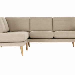 Viive avokulmasohva vasen vaalea beige Naomi 42, jalat 50100 tammi