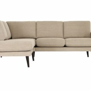 Viive avokulmasohva vasen vaalea beige Naomi 42, jalat 50100 musta