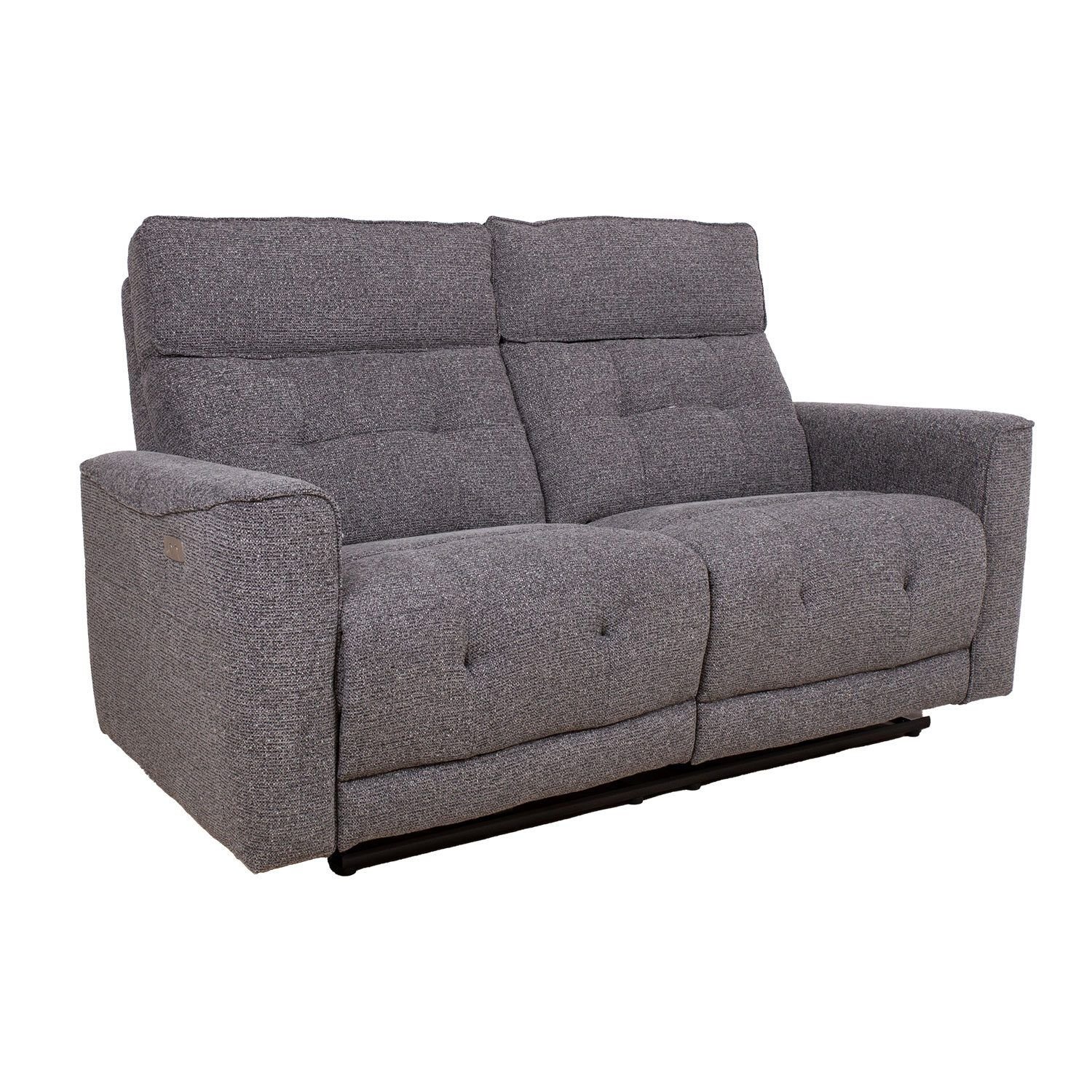 Recliner-sohva Glendor 2-istuttava sähköisellä mekanismilla - Harmaa