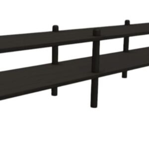 Askel matala tv-taso 203x35x38 cm hiili