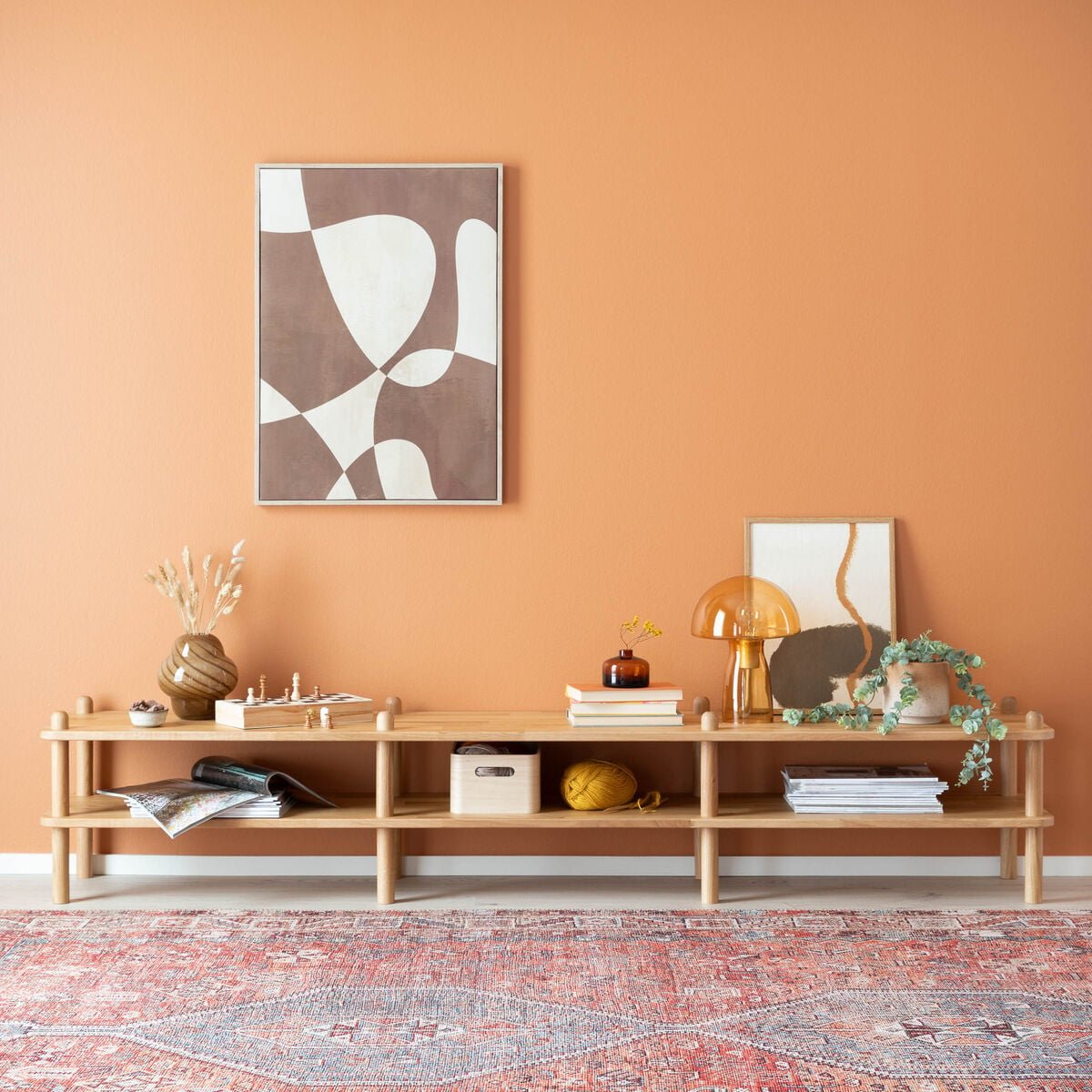askel-tammi-matala-tv-taso-203x35x38-cm-suoralla-paadylla-lakattu-tammi