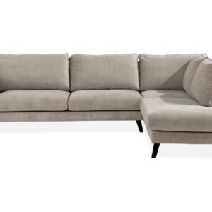 Trend Lyx 4-istuttava Oikeakätinen L-muotoinen Divaanisohva Kankaalla - Beige