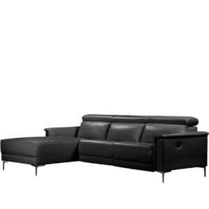 Kulmarecliner-sohva Loft24 Kulmasohva 3-istuttava Loft24 Lund Svart Vänster -