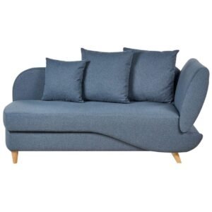 Schäslong Beliani Meri blue||Light colored wood -