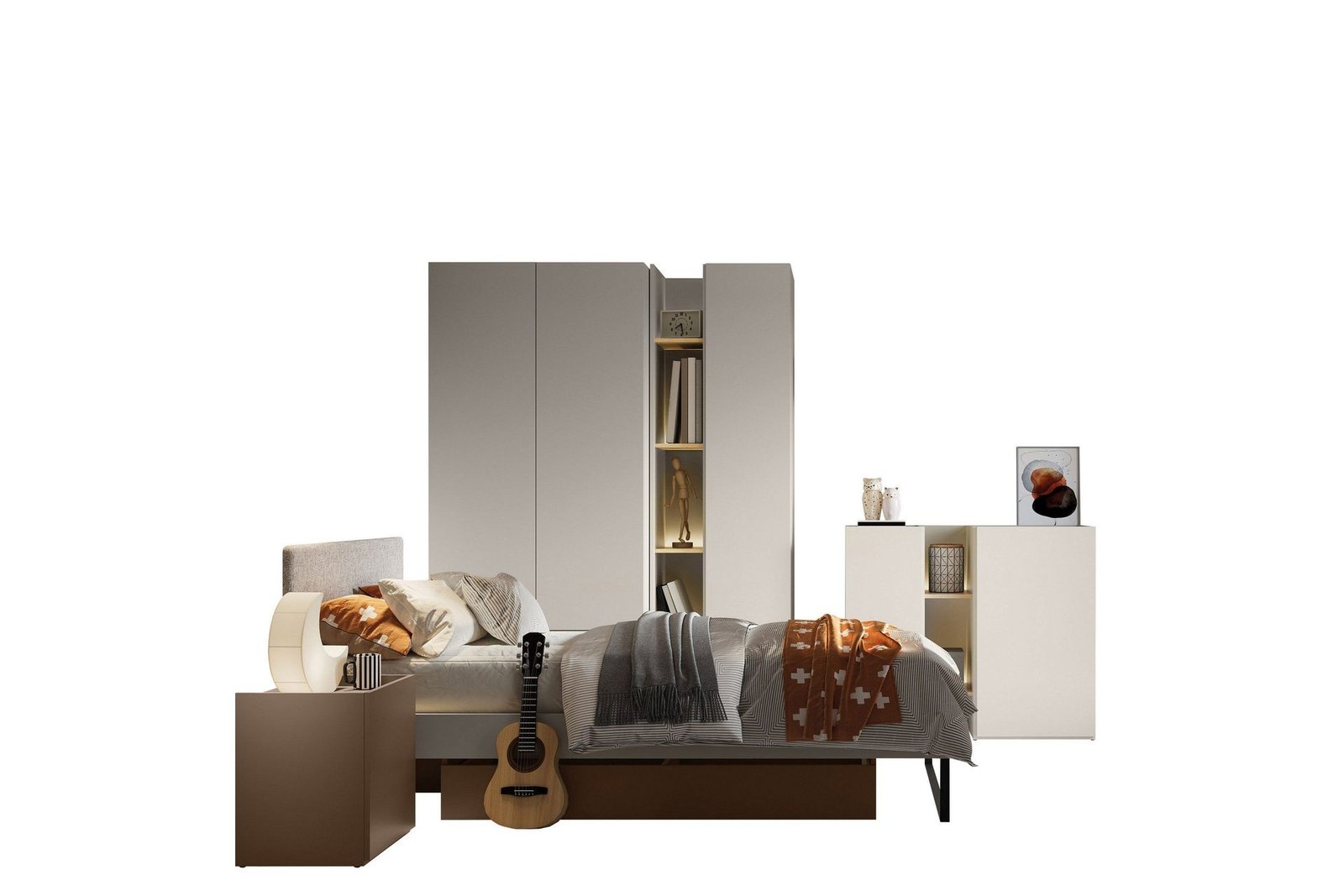 sigmana-huonekalusetti-makuuhuoneeseen-vaalean-harmaa-beige