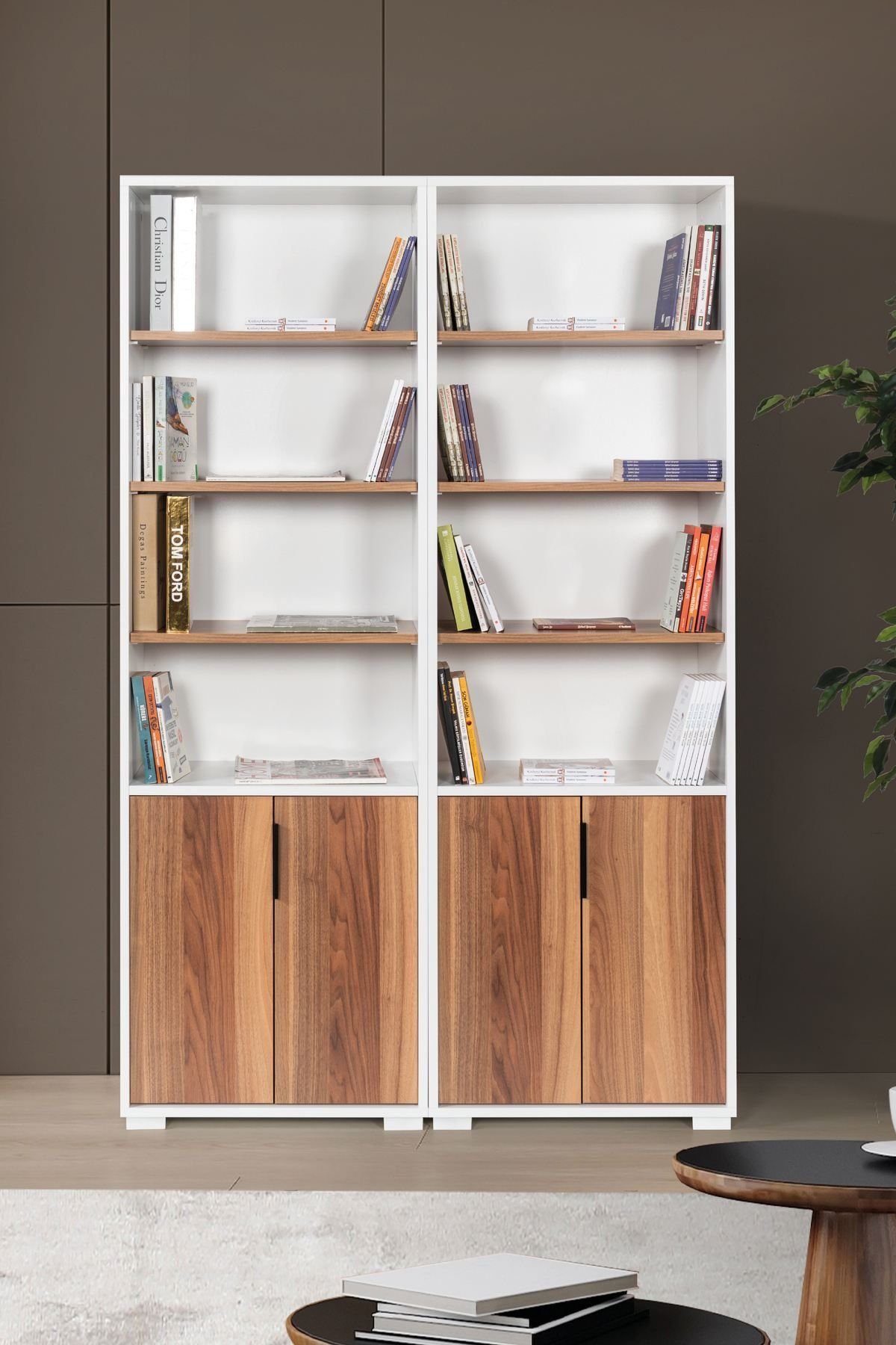 kirjahylly-hanah-home-evora-120-x-187-x-30-cm-valkoinen-pahkina-valkoinen-ja-pahkina