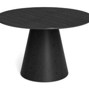 Siena pyöreä ruokapöytä 130 cm, viilu - Musta
