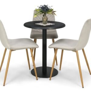 Cafe pyöreä ruokapöytä Ø60 cm musta