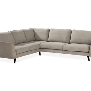 Trend Lyx 6-istuttava Käännettävä L-muotoinen Kulmasohva Kankaalla - Beige