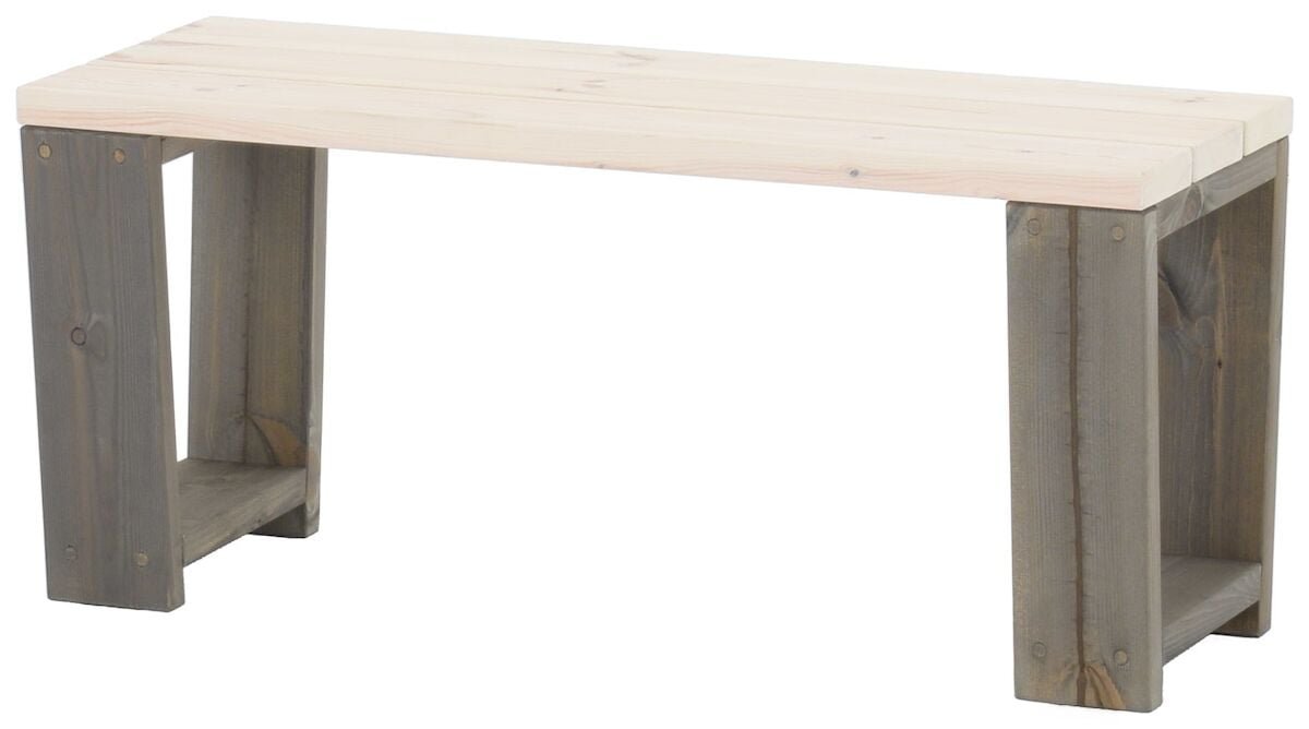 ecofurn-jussi-penkki-100-cm-harmaa-runko-valkoinen-kansi