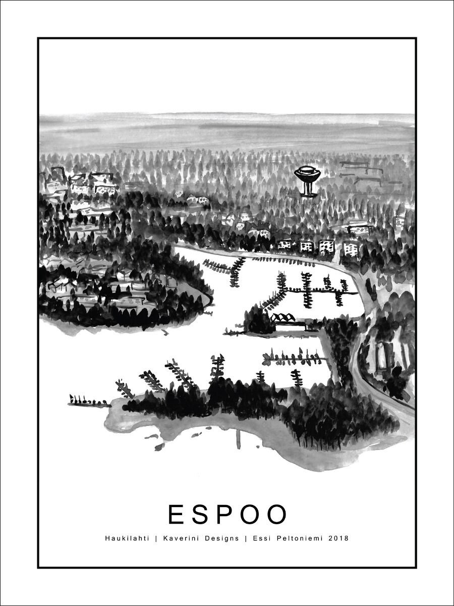 kaverini-espoo-kaupunkijuliste-30x40-cm