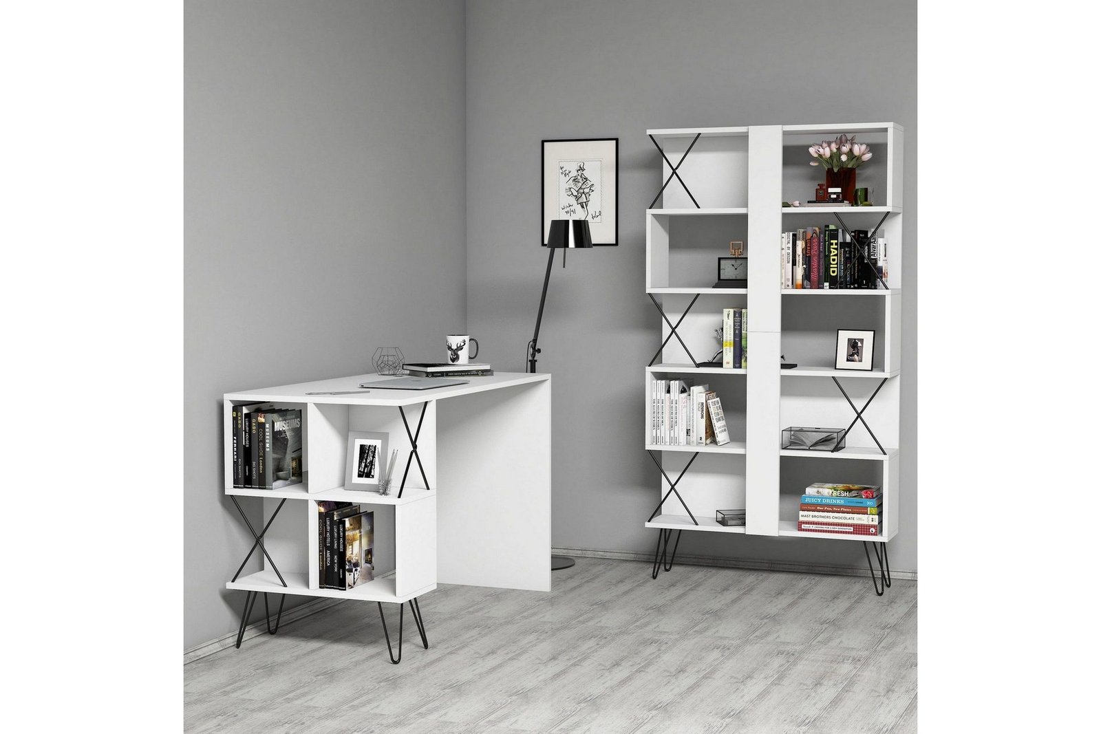 kirjoituspoyta-amtorp-120-cm-sailytyksella-hyllykirjahylly-extra-valkoinen