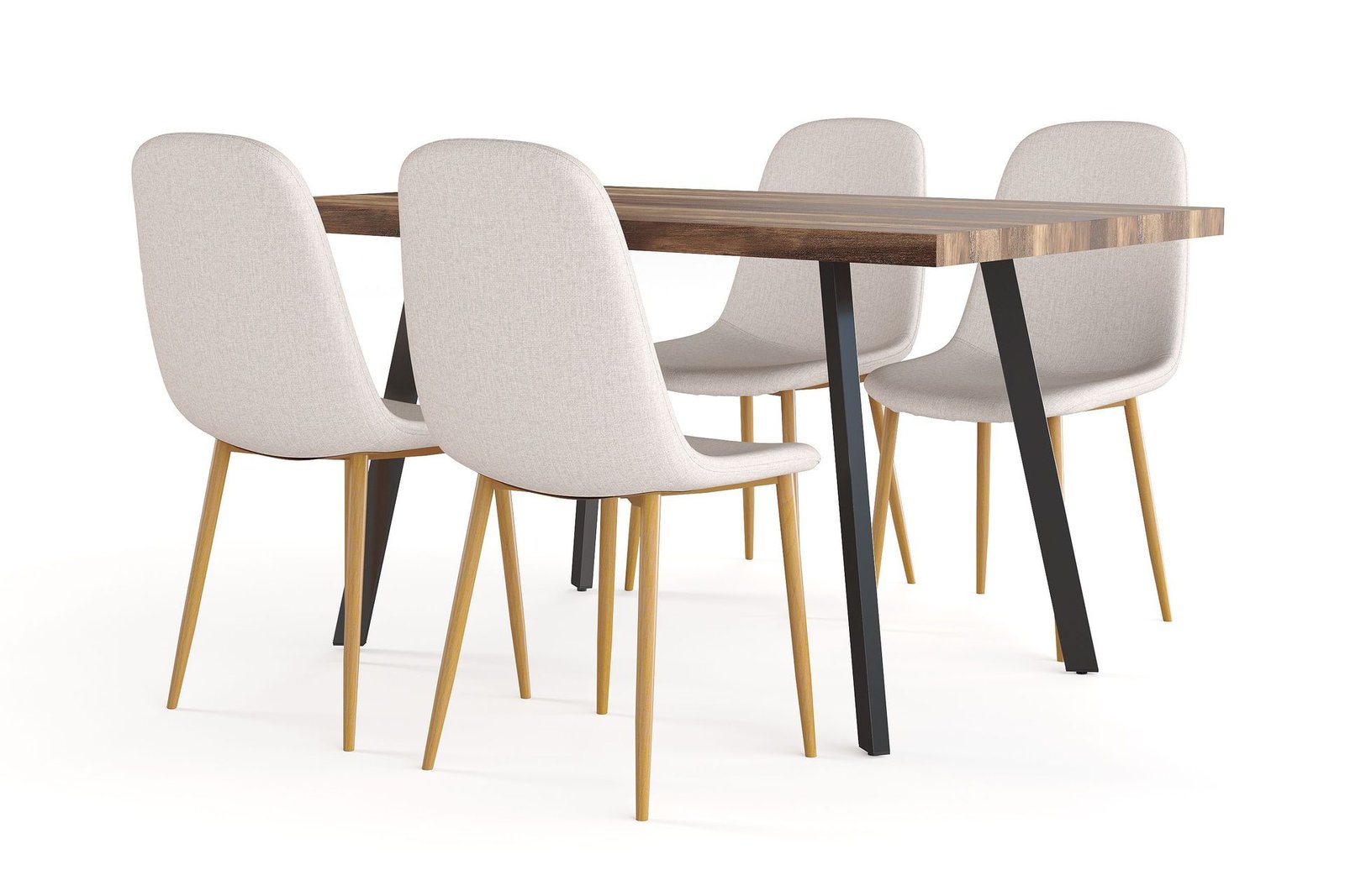 marcelen-ruokapoyta-jatkettava-lisalevylla-4-kpl-naira-tuoli-beige-tammijaloilla-ruskea-beige