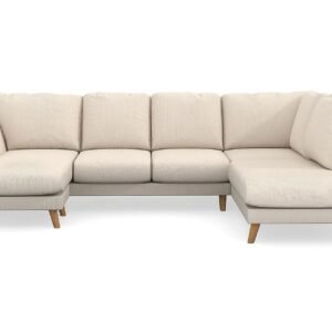 Trend Lyx 4-istuttava Oikeakätinen U-muotoinen Sohva Divaanilla ja Divaanituolilla Manchester-kankaalla - Beige