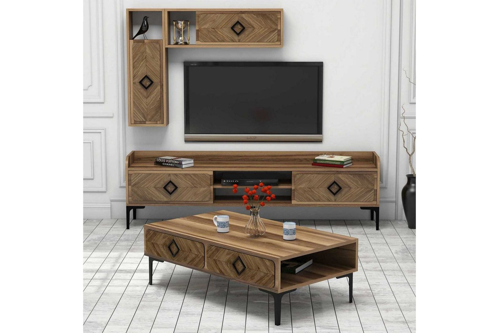 tv-kalustepaketti-amtorp-180-cm-tummanruskea