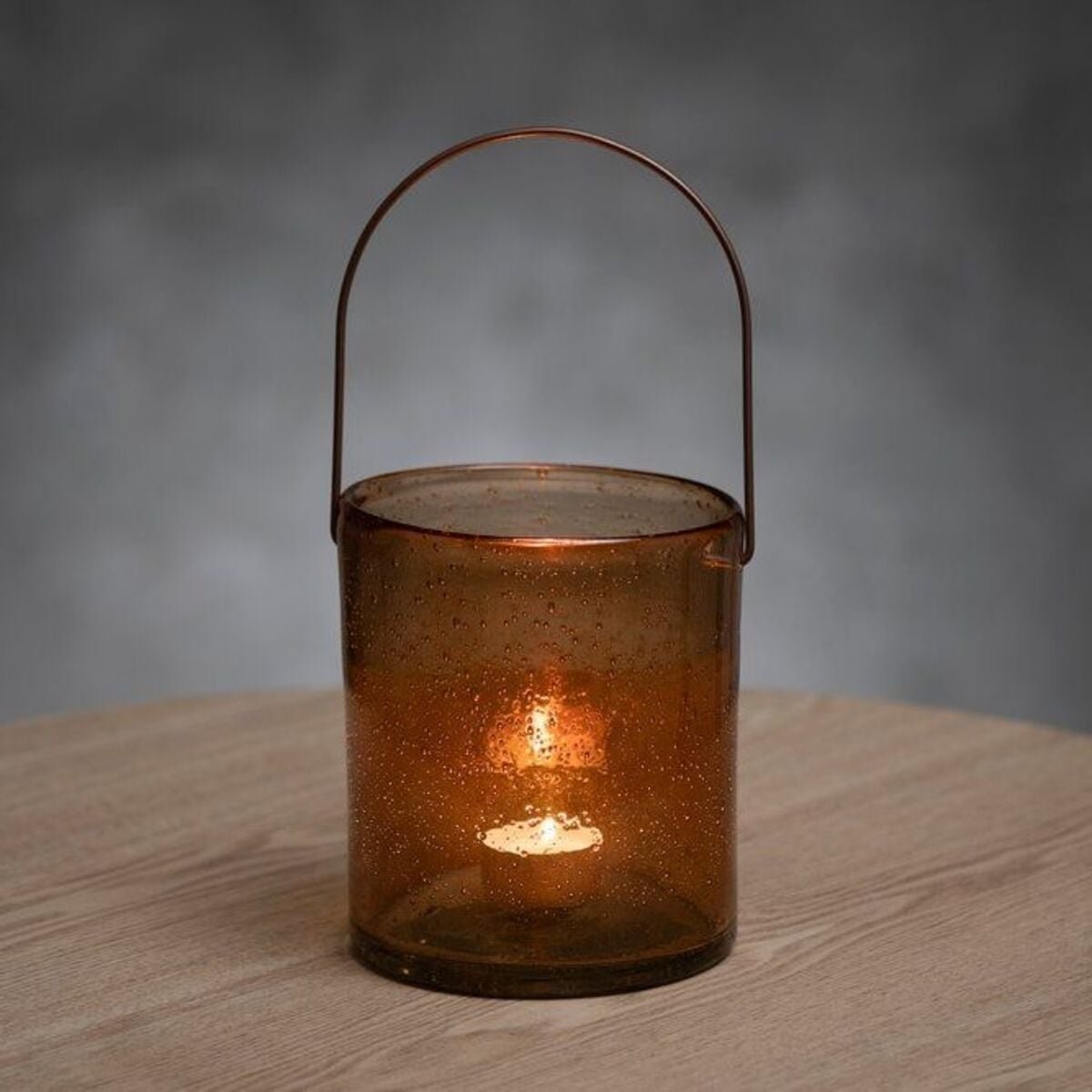 fanni-k-kupla-lasilyhty-14-cm-ruskea