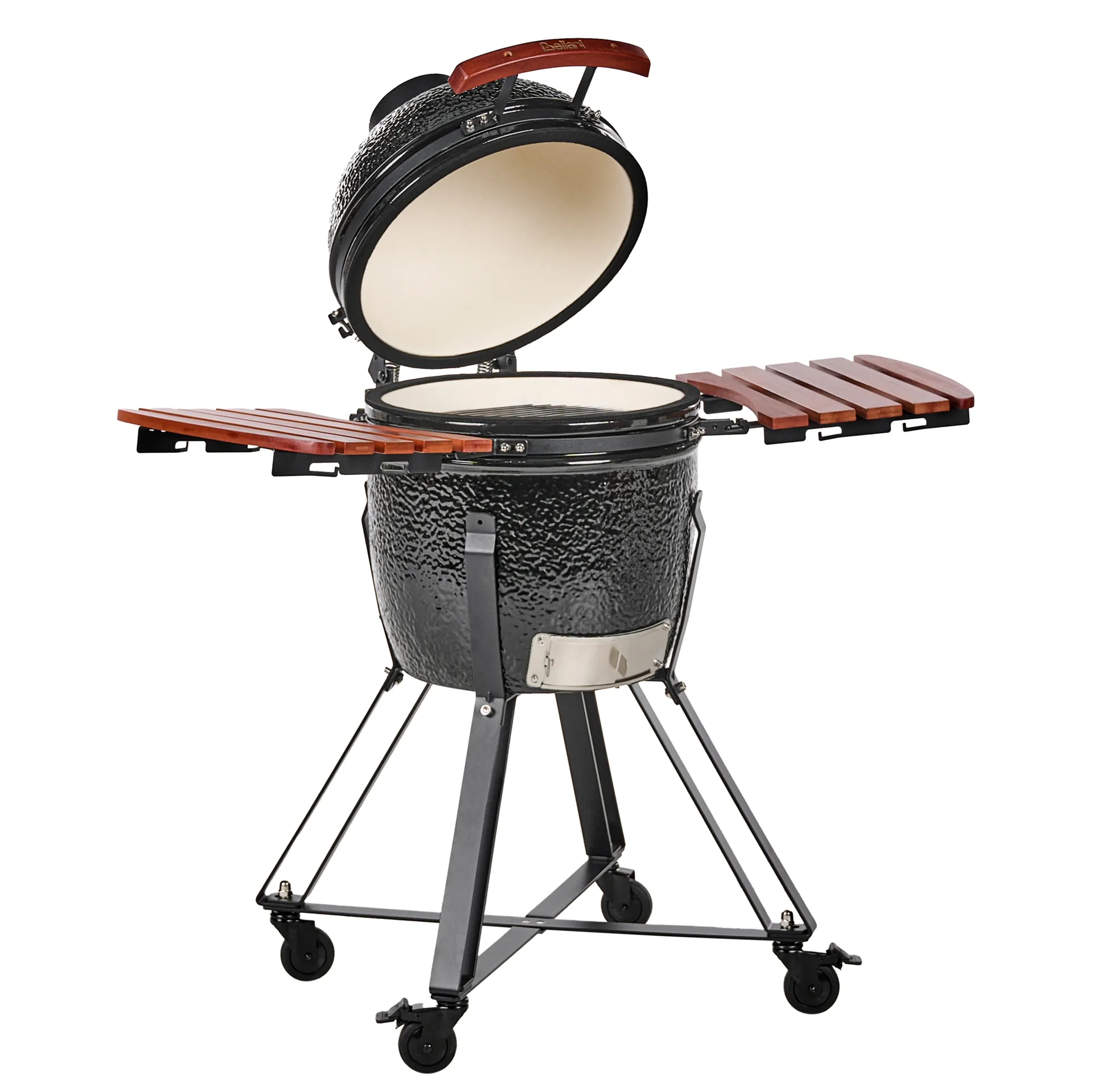 hiiligrilli-kamado-keramiikka-musta-ruskea