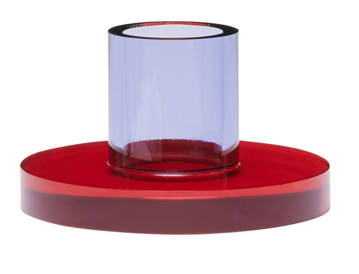 hubsch-astra-kynttilanjalka-o7-cm-punainen-violetti