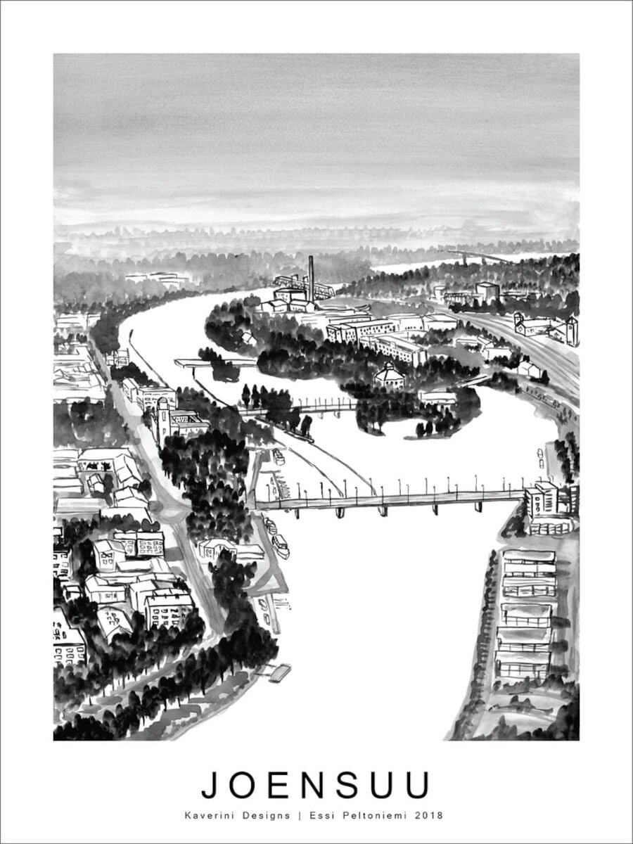 kaverini-joensuu-kaupunkijuliste-50x70-cm