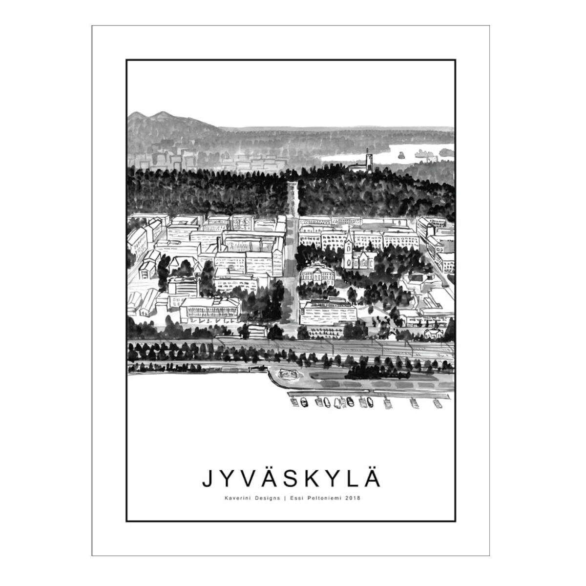 kaverini-jyvaskyla-kaupunkijuliste-50x70-cm