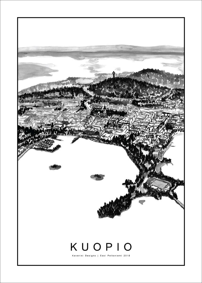 kaverini-kuopio-kaupunkijuliste-50x70-cm