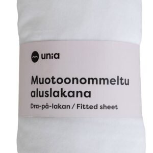 Unia Kuura baby muotoonommeltu aluslakana 60x120+20 cm valkoinen