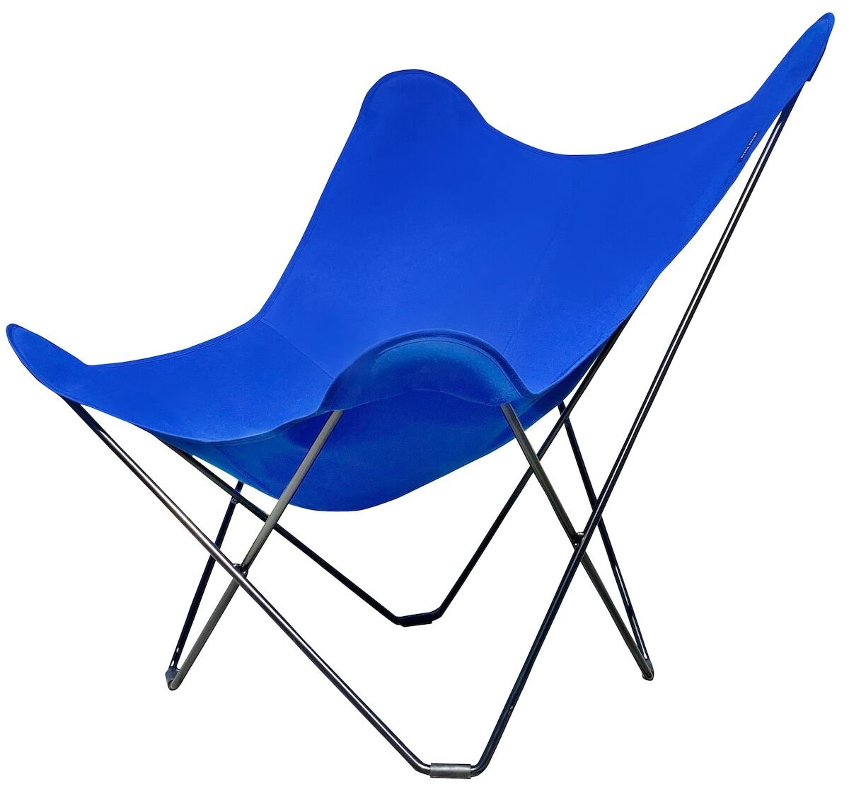 cuero-sunshine-mariposa-lepakkotuoli-sunbrella-kangas-sininen-musta-jalka