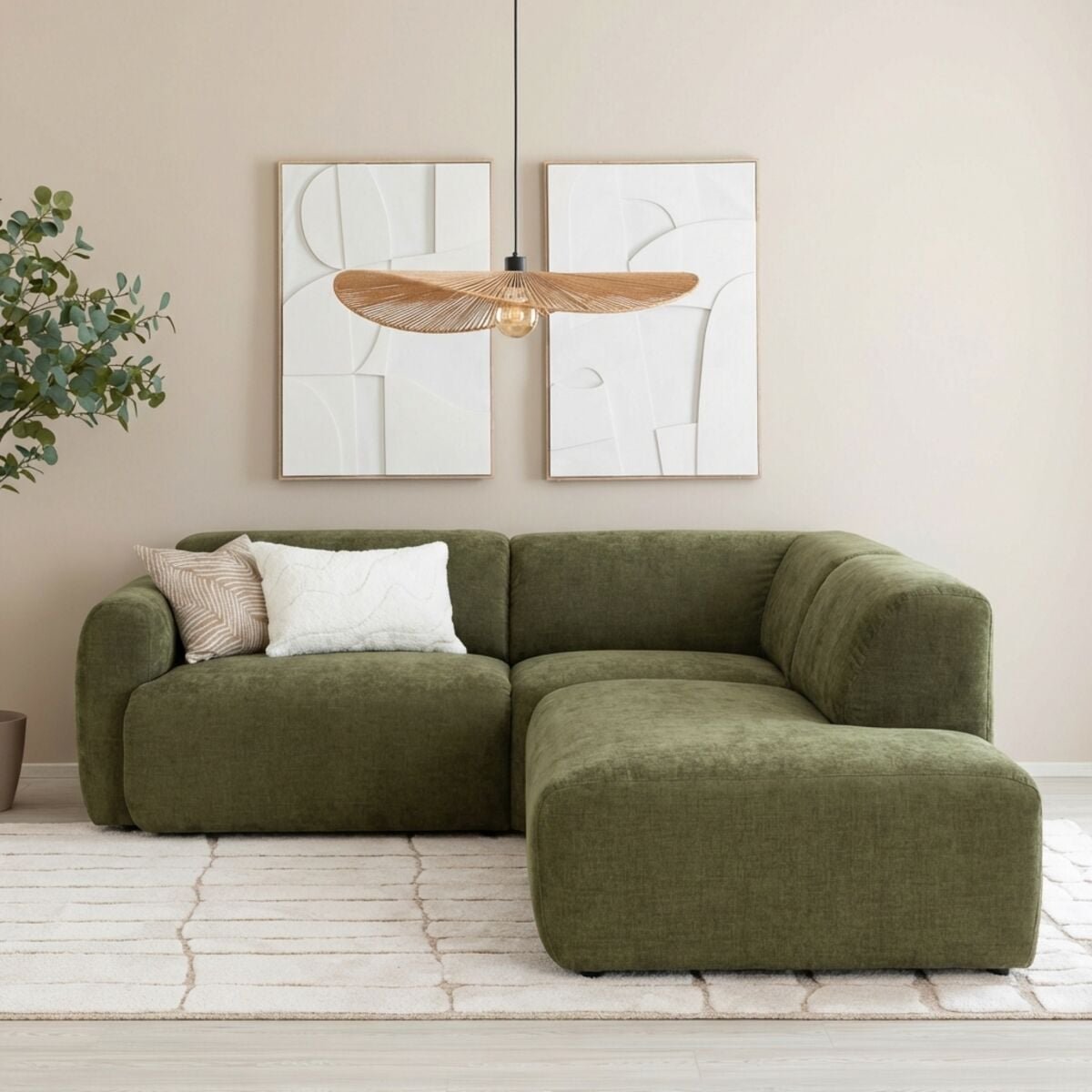 Lumo mini avokulmasohva oikea Home 14 vihreä