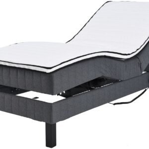 Lumi pocket moottorisänky 90x200 M tummanharmaa Bianca, wenge jalat