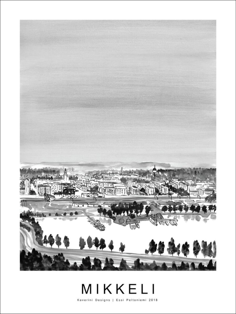 kaverini-mikkeli-kaupunkijuliste-50x70-cm