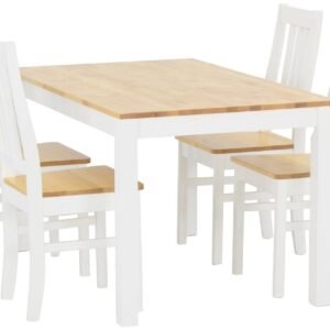Moona 4-hengen ruokailuryhmä, valkoinen/ koivu