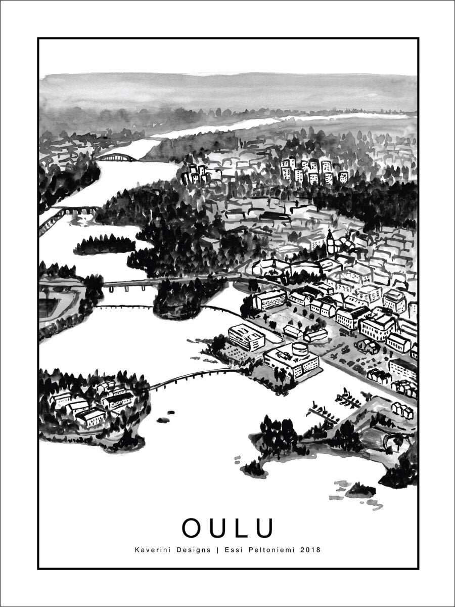 kaverini-oulu-kaupunkijuliste-30x40-cm