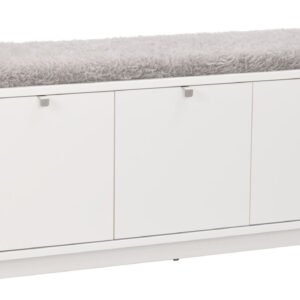 Rowico Home Confetti penkki 106x35 cm valkoinen/harmaa lampaantalja, asiakaspala