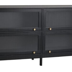 Rowico Home Kilmore 4 ovinen kaappi 150x80 musta tammi