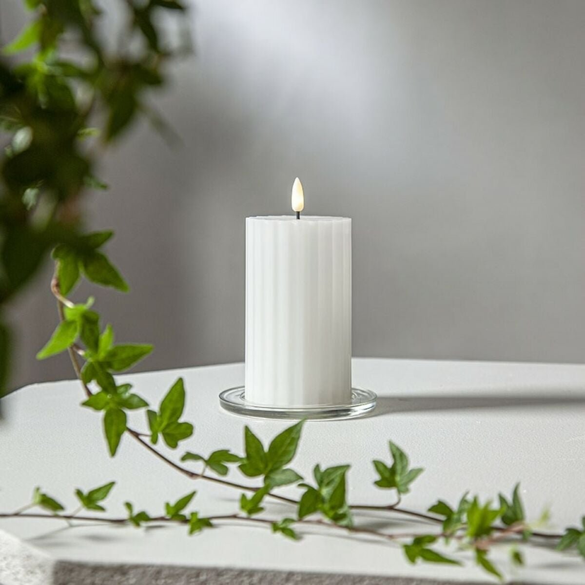 star-trading-flamme-stripe-led-kynttila-15-cm-valkoinen