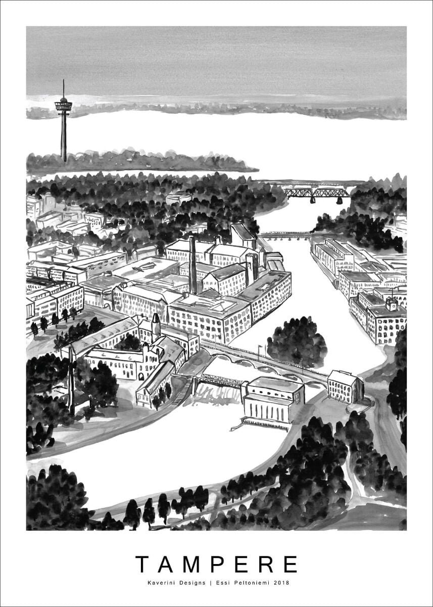 kaverini-tampere-kaupunkijuliste-50x70-cm