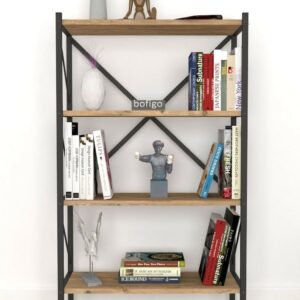 Vivano Mali avohylly 66x34x121 cm musta/tammi