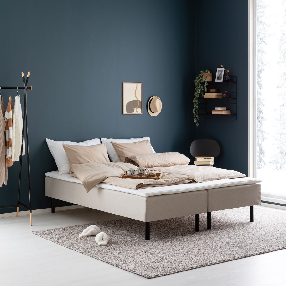 Vivano Pocket runkopatjasänky 160x200 cm beige Colet 24, 4 cm prof.vm petauspa
