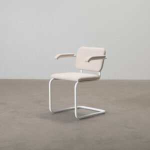 Knoll Cesca tuoli käsinojilla beige / valkoinen