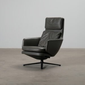 Vitra Grand Relax nojatuoli harmaa
