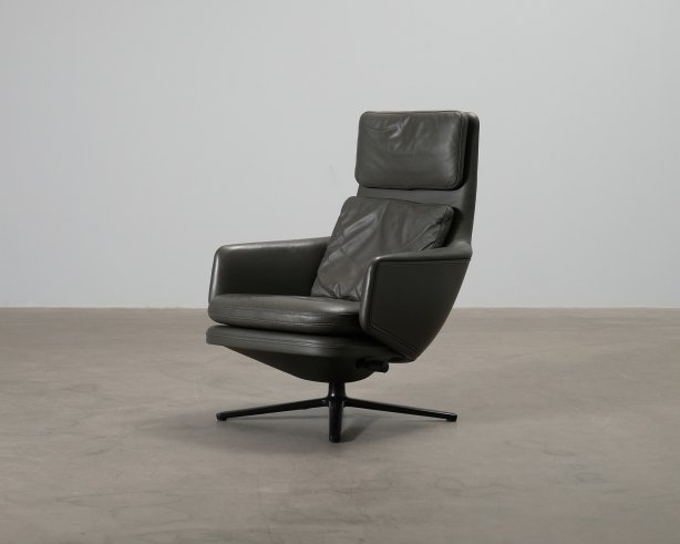 Vitra Grand Relax nojatuoli harmaa