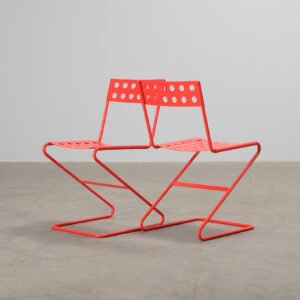Bebó Objects Zola tuoli punainen, 2 kpl setti
